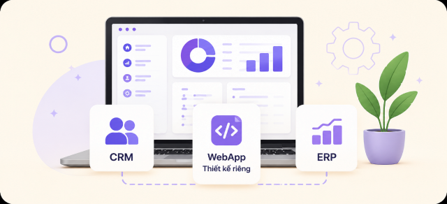 CRM, ERP hay WebApp thiết kế riêng? Nên chọn giải pháp nào?